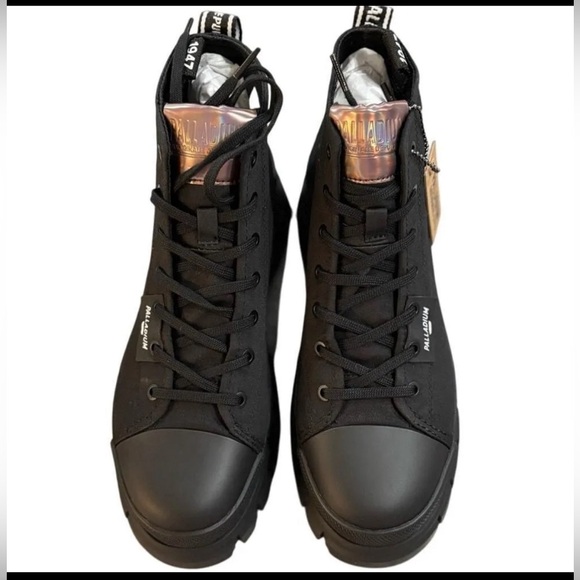 NWT Palladium HI TX All Black Boots Size 6.5 womens - Picture 3 of 5